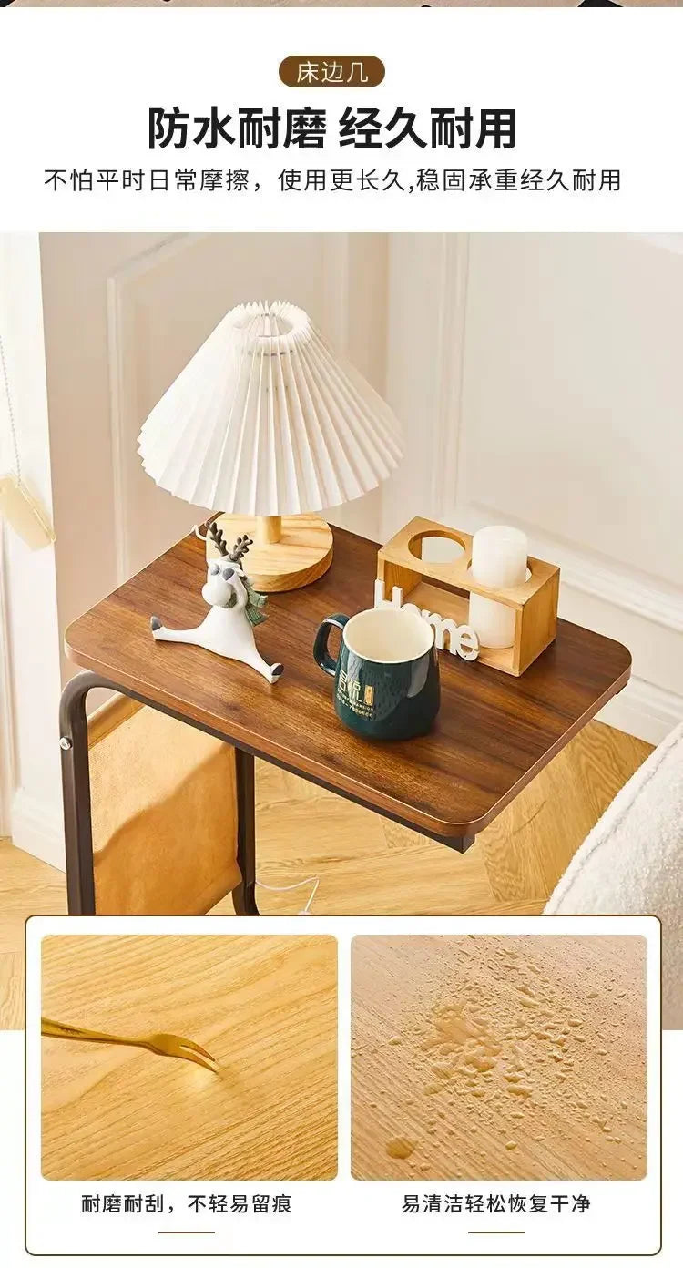 bedside table End Tables Side table, mobile coffee table, simple small table, small square , sofa, side