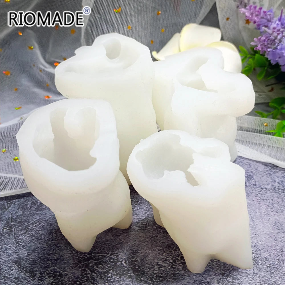 Cat And Dog Model Silicone Mold Cake Decoration Candle Ornaments Gypsum Aromatic Epoxy Resin Hand Made Gift Baking Mold