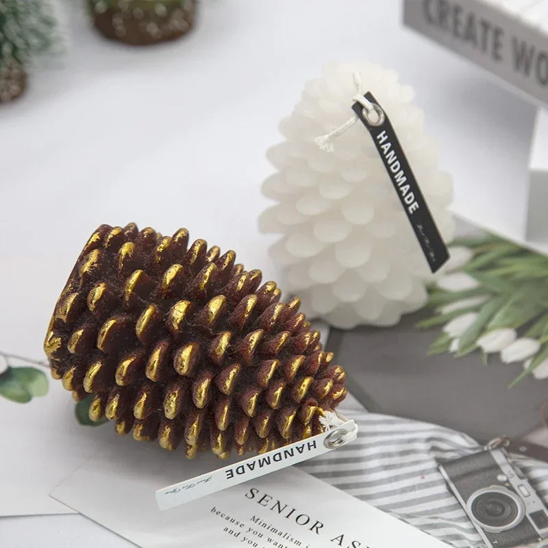 Pine Cones Candle Silicone Mold DIY Pine Ball Aromatic Candle Making Resin Soap Mold Christmas Gifts Craft Supplies Home Decor