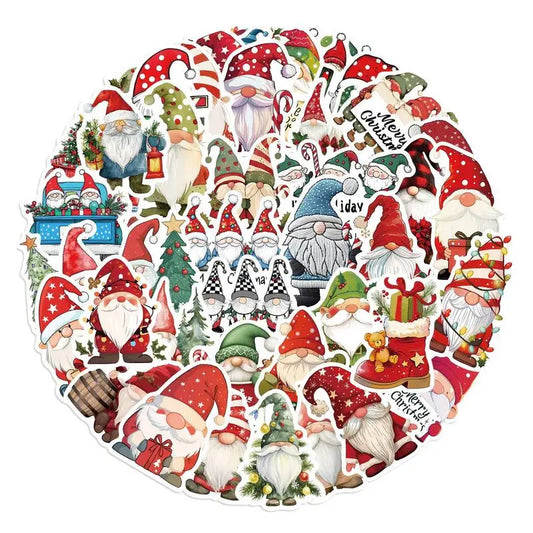 Gnome Stickers For Kids Scrapbook Stickers Christmas Stickers Waterproof Stickers Christmas Gnomes Wall Decor Holiday Stickers