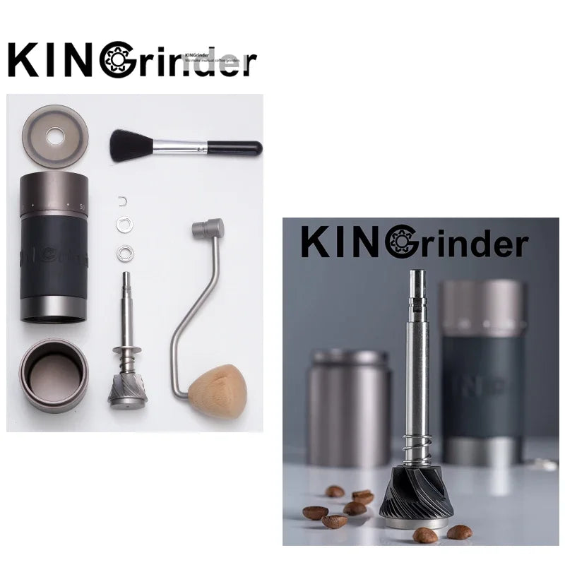 Kingrinder K4/K6 Manual Coffee Grinder 420 Baja Tahan Karat 38mm/48mm Burr Grinding Core Portable Penggiling Kopi Gilingan Tools