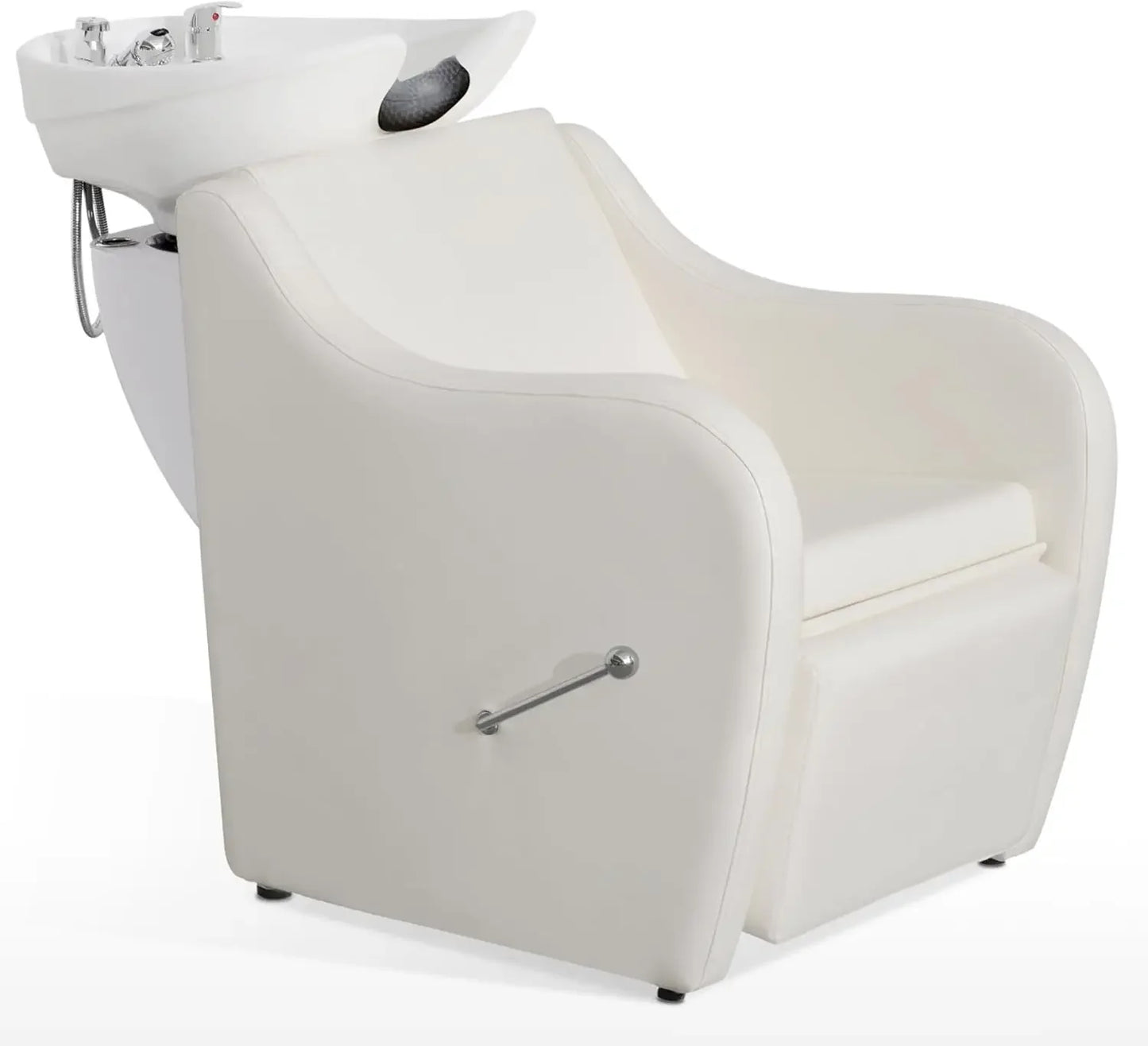 Shampoo Chairs Backwash Ceramic Shampoo Bowl Sink Chair Station Spa Salon Beauty Bowls 60.2"L Shampoo Chairs