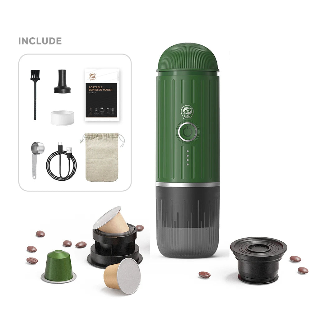 I Cafilas 70ml Portable Coffee Machine Expresso Coffee Maker Fit Nexpresso Dolce Pod Capsule Coffee Powder  for Car & Home