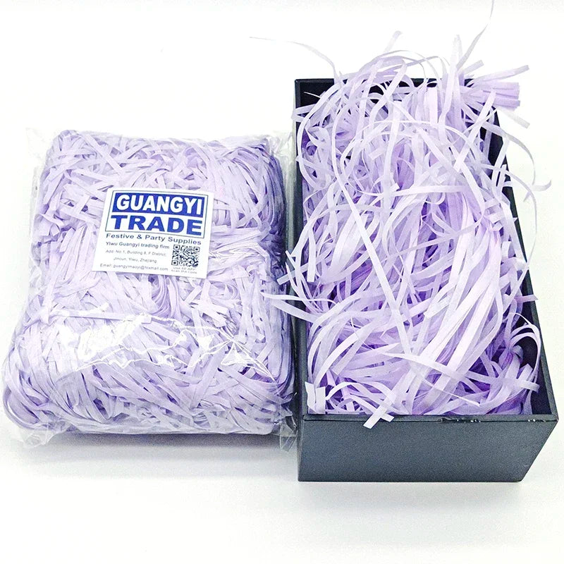 100g Box Filler for Gift Colorful Raffia Shredded Paper Filler Birthday or Wedding Party DIY Candy Material Packaging Filler