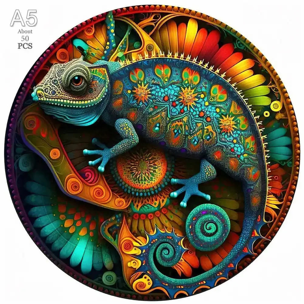 Adult Animal Wooden Puzzle Round Peacock and Bird Wooden Puzzle Children's Puzzle Toy Festival Gift Fox Shape Jigsaw Puzzles