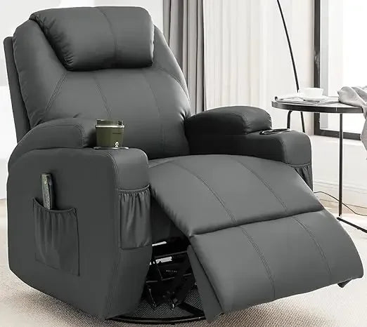 Recliner Chair,Rocking Chair with Massage and Heat,360° Swivel Recliner Chairs for Adults,for Bedroom,Nursery,Living Room Chairs