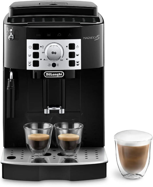 Coffee Maker with with Milk , Automatic Espresso Machine with 2 Hot Coffee Drinks Recipes, Soft-Touch Control Panel, 1450W,Black