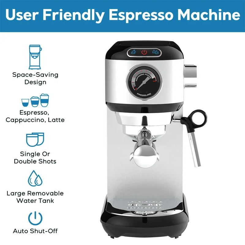 home use coffee machine 19 bar espresso coffee maker Professional Cafe Espresso Maker Machine