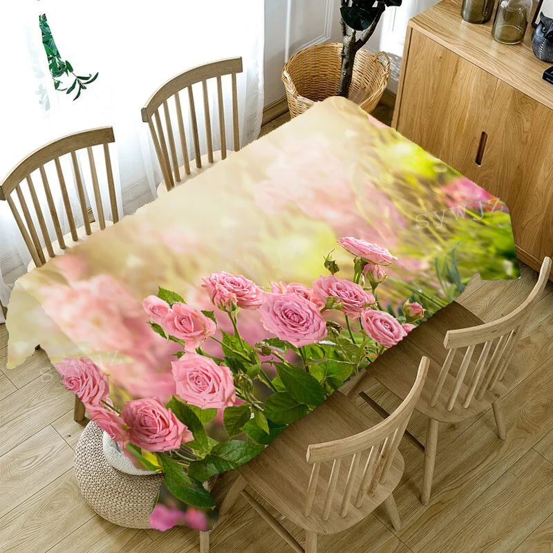 3d Printed Pattern Tablecloth Waterproof Tablecloth Rectangular Tablecloth Room Decoration Wedding Decoration Accessories