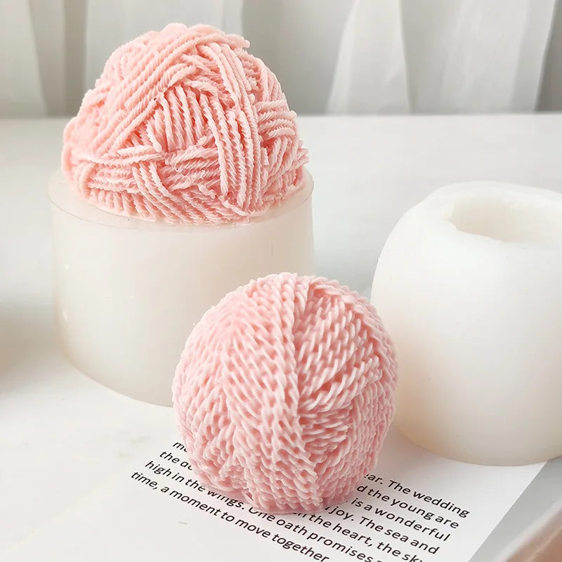 Various Styles Wool Ball Silicone Candle Mold Irregular Braided Ball Rope Knot Aromatherapy Gypsum Soap Ice Cube Mold Home Decor