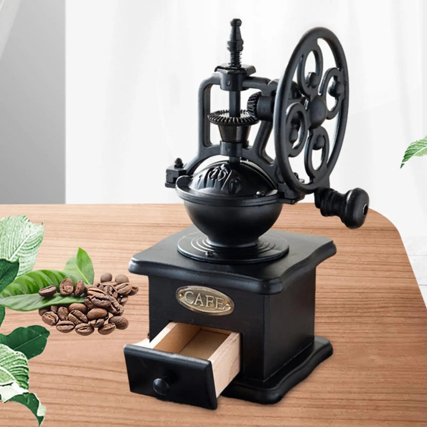 Vintage Hand Crank Coffee Grinders Portable Multipurpose Durable Coffee Bean Mill Grinding for Camping Kitchen Home Cafe Picnic