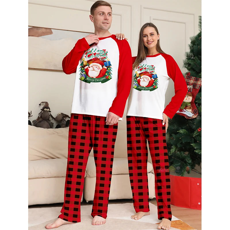 2025 Matching Christmas Family Pajamas Adult Kids Baby Xmas Outfits Mother And Daughter Father Son Family Look Pyjamas Clothes