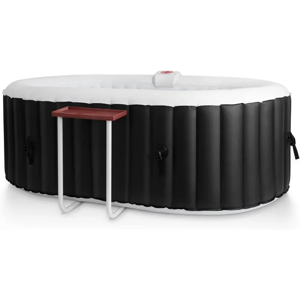 Inflatable Hot Tub Spa, with Built-in Pump, 2 Filter Cartridge Included, 75 X 47Inch Oval Portable Outdoor Hot Tub