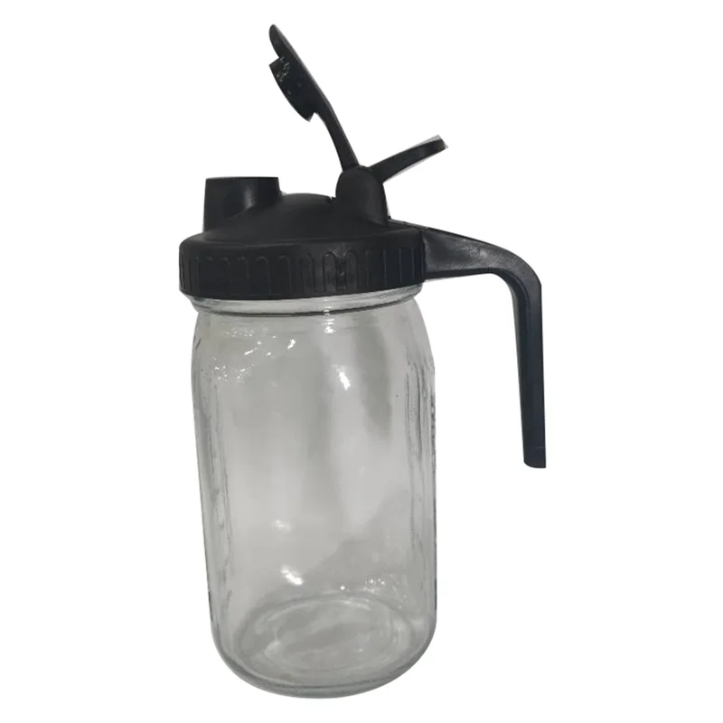 32Oz Mason Jar Pour Spout Lid -Glass Pitcher with Lid ,Breast Milk Pitcher,Seal for Juice,Milk,Coffee,Tea,Lemonade,Drink