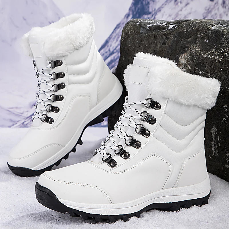 Winter Brand Women's Boots Plush Snow Boots Outdoor Non-slip Sneakers Women Warm  Waterproof Boots Fashion Casual Designer Shoes