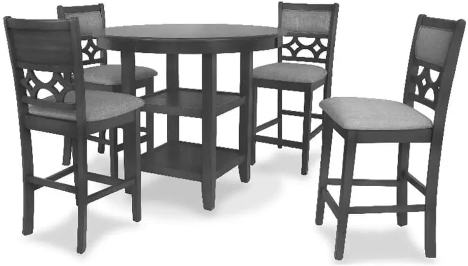 5-Piece Dining Set with 1 Table and 4 Chairs Restaurant solid wood tables and chairs,Suitable for living room, kitchen