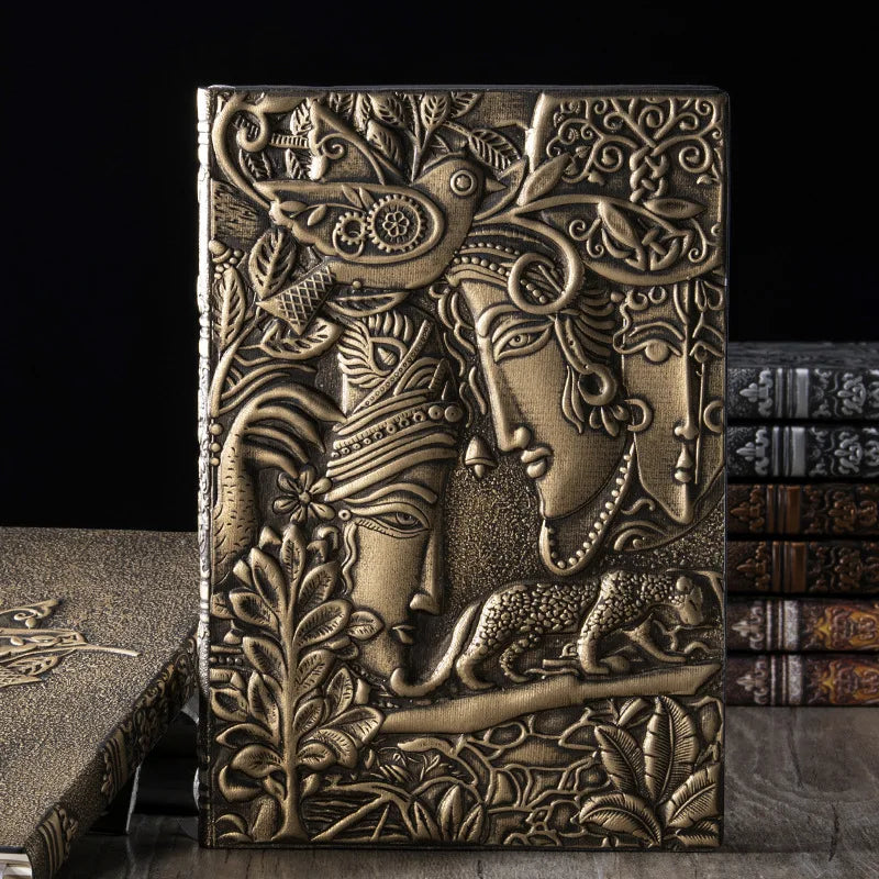 A5 Hardcover Notebook Vintage Legend Character Embossed Diary PU Notepad Travel Planner Journals Office School Stationery