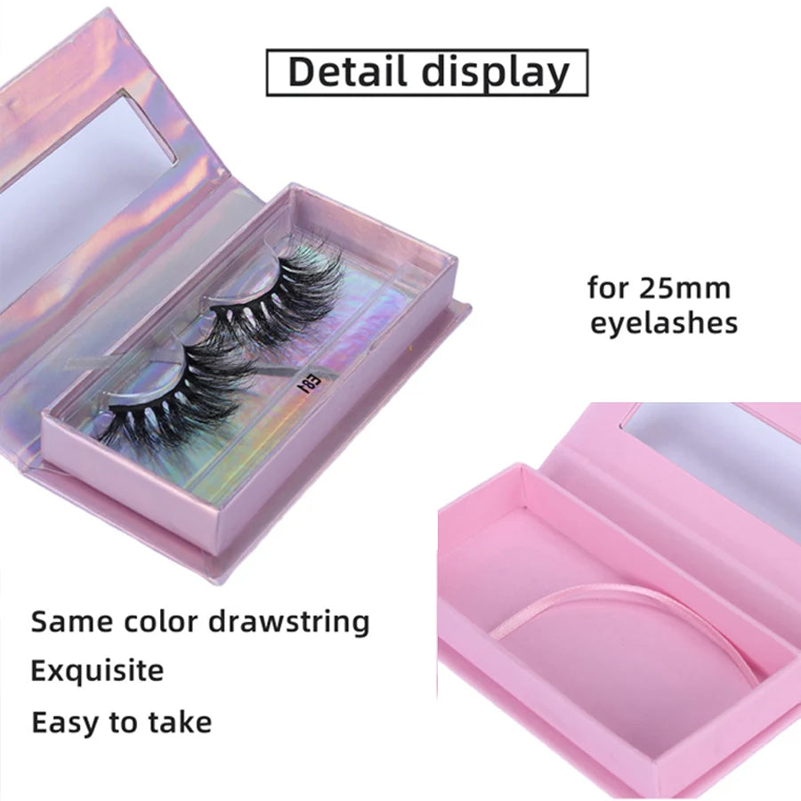 Christmas Eyelashes Package Boxes 25mm 3D Mink Lashes Packaging Case  Beauty Extension Makeup Tool Wholesale Lashes Supplies