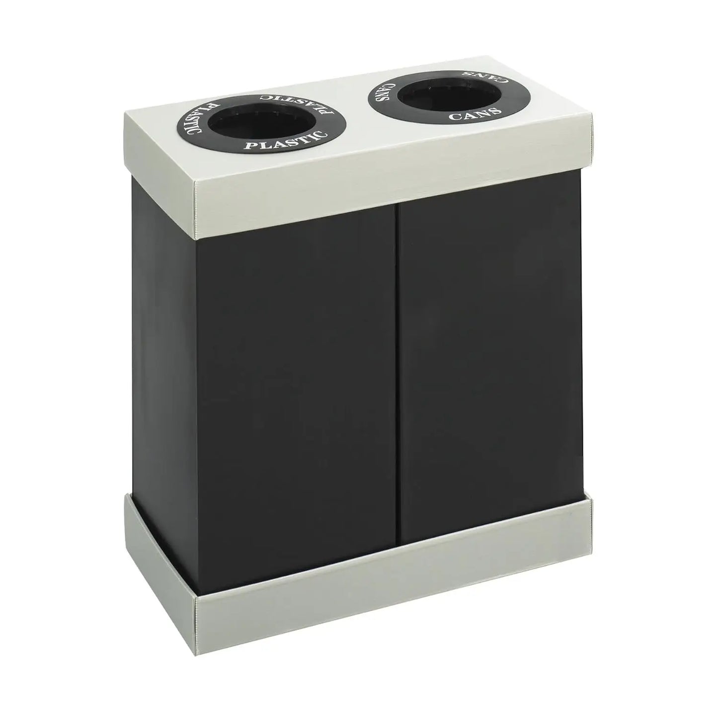 At-Your-Disposal Double Recycling Center 9794BL, Black, Impact and Water Resistant, Two 28 Gallon Bins