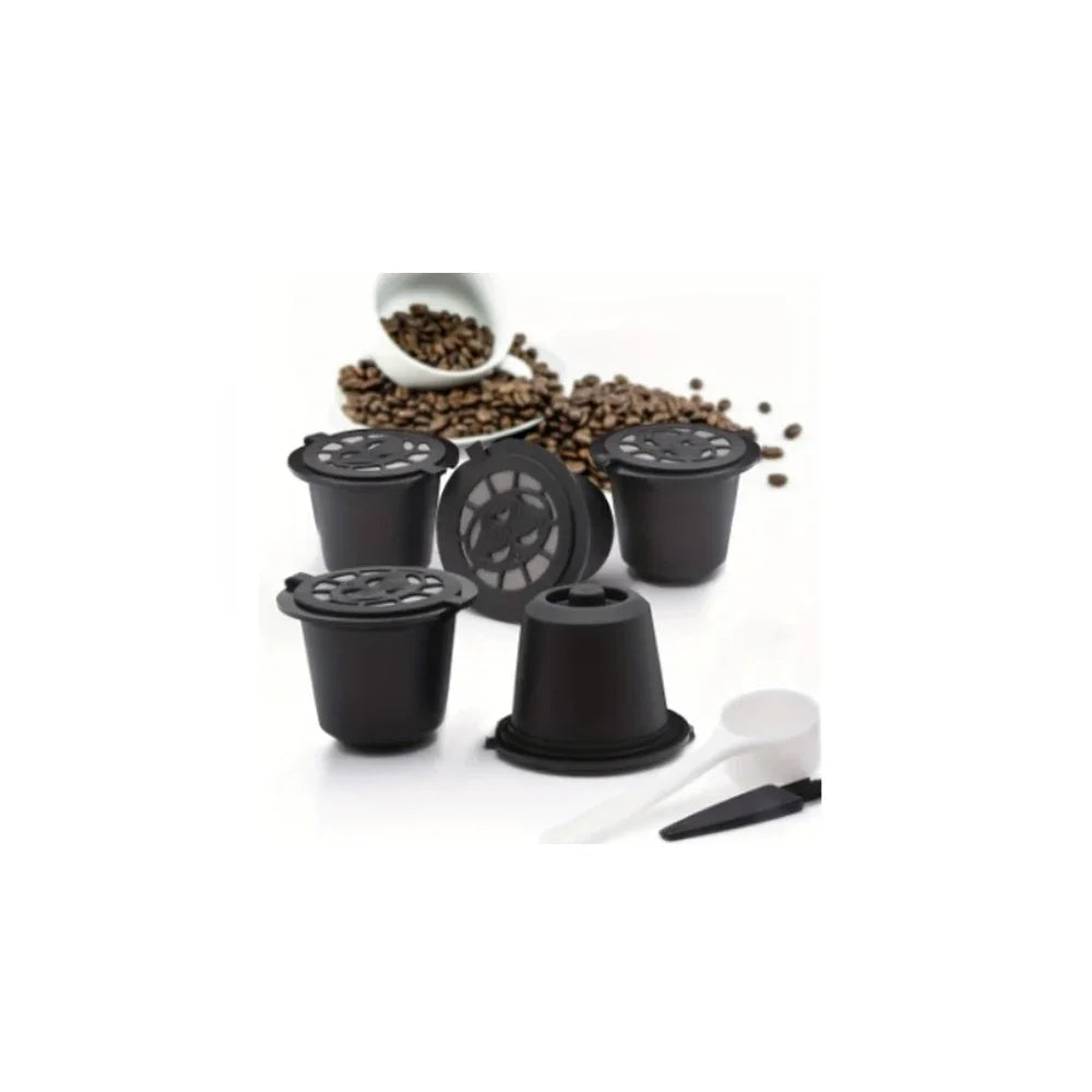 Reusable Coffee Capsule Filters with Spoon and Brush Refillable Coffee Pods Compatible with Nespresso Coffee Accessories