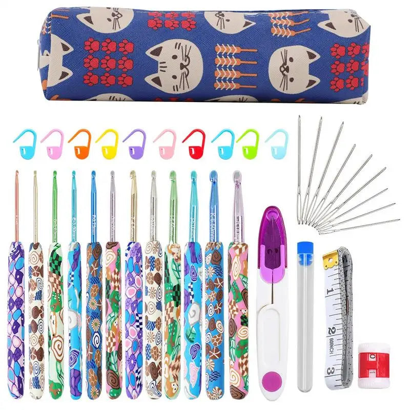 Crochet Needles For Yarn Stainless Crochet Hooks Needles Stainless Steel Yarn Socks Hats Gloves Wool Crafts Knitting Needles For