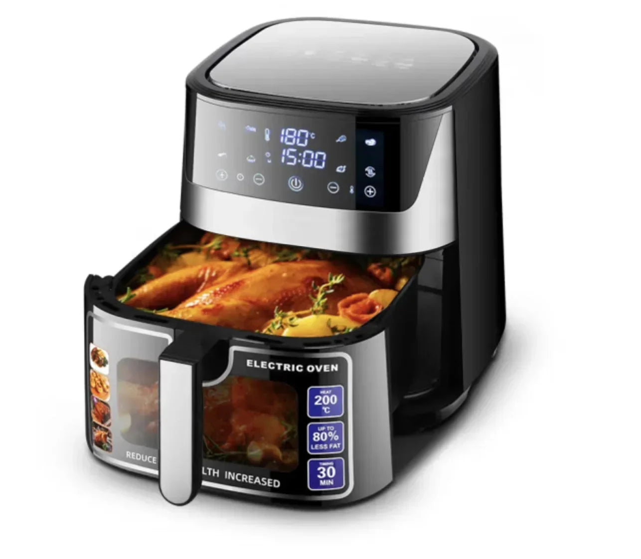 New air fryer intelligent household multifunction visual automatic new large-capacity electric fryer oven all-in-one