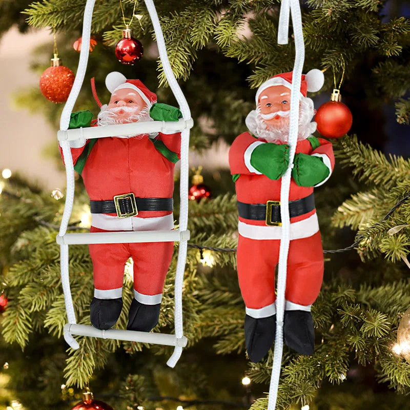 Christmas Ornaments Gift Climbing Ladder Santa Claus Christmas Tree Wall Hanging Pendants Xmas Decor For Home New Year Navidad