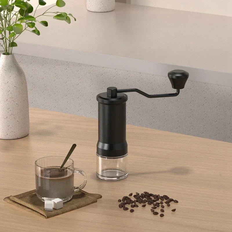 Hand Manual Portable Coffee Grinder,Cranked Bean Grinder, Adjustable Hand Burr Coffee Bean Grinding,Ceramic Core Abrader Machine