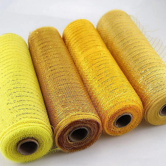 10 Yards Gold Wire Mesh Fabric for DIY Ribbon Bows Flower Wreath Metallic Mesh Gift Wrapping Net Wedding Christmas Decoration