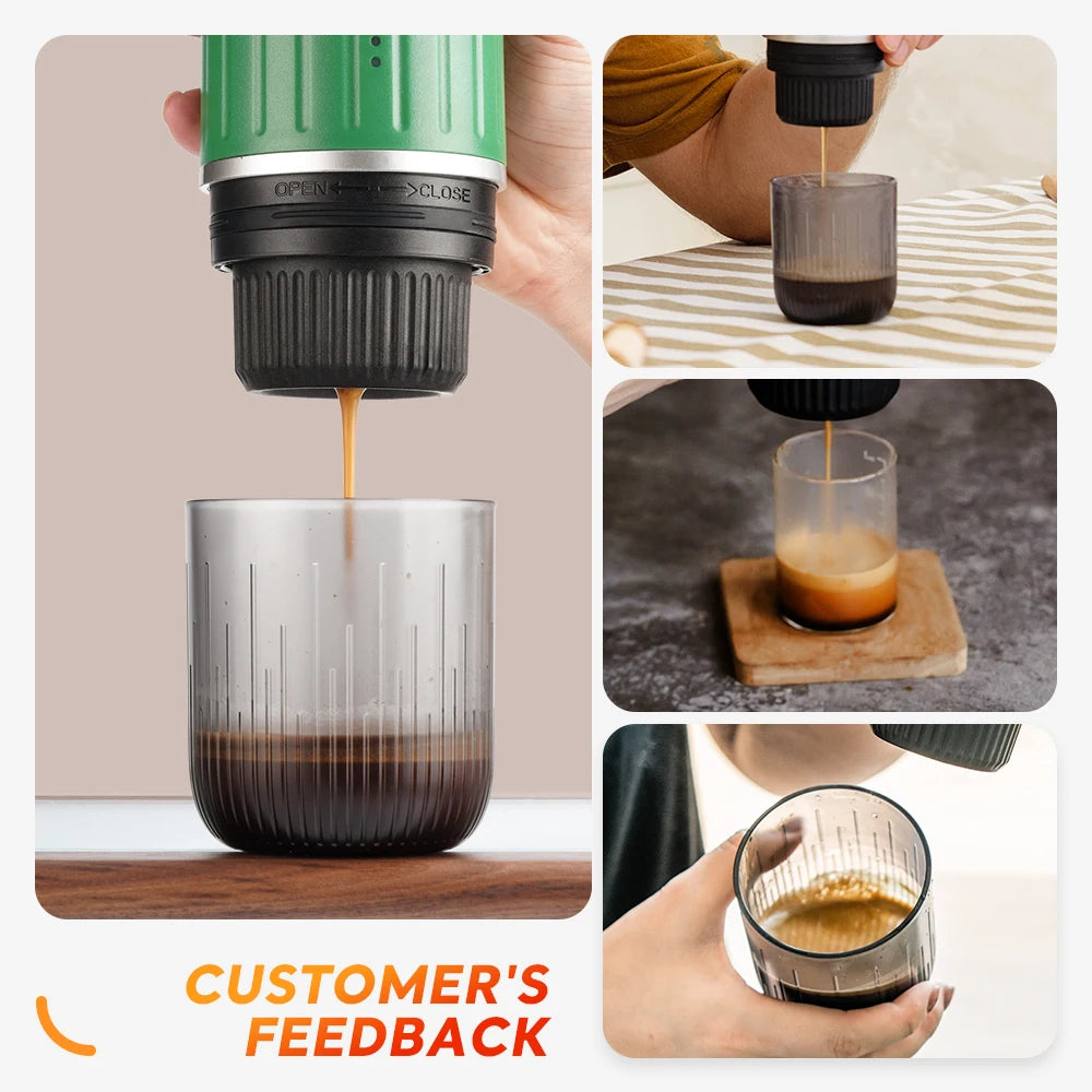 I Cafilas 70ml Portable Coffee Machine Expresso Coffee Maker Fit Nexpresso Dolce Pod Capsule Coffee Powder  for Car & Home