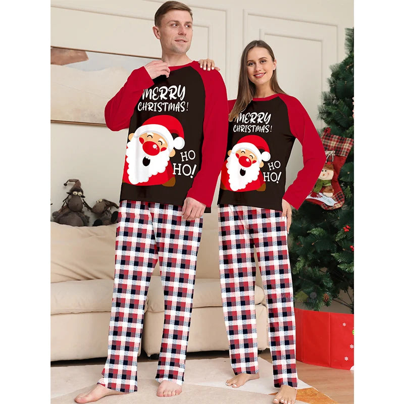 2025 Christmas Pajamas Family Matching Clothes Set  Adult Father Mother Kids New Xmas Family Look Sleepwear Baby Rompers Outfits