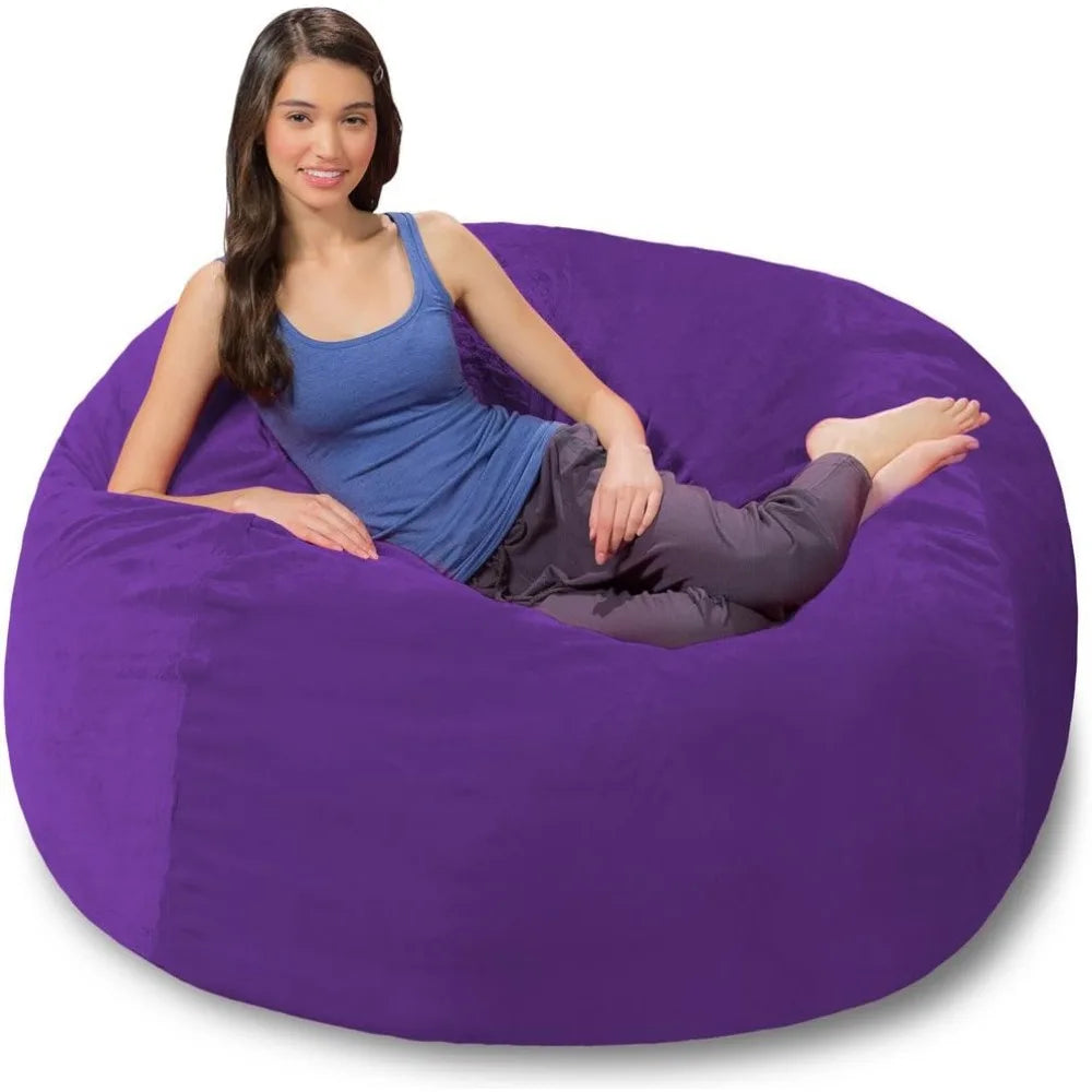 Memory Foam Bean Bag Chair, Purple FurryProduct72"D x 72"W x 34"HWatching Movies, Playing Video Games, Relaxing