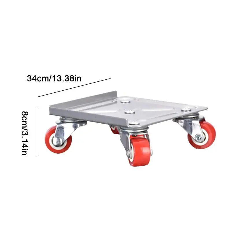 Moving Dollies 5-Wheel Heavy Duty Furniture Mover With Brake Short Crowbar & Load Lifter With Anti-Skid Pad For Cabinets Sofas