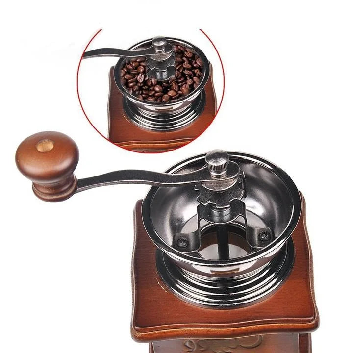 YYHC-Coffee Bean Grinder, Manual Coffee Grinder, Wooden Hand Grinder Coffee Mill