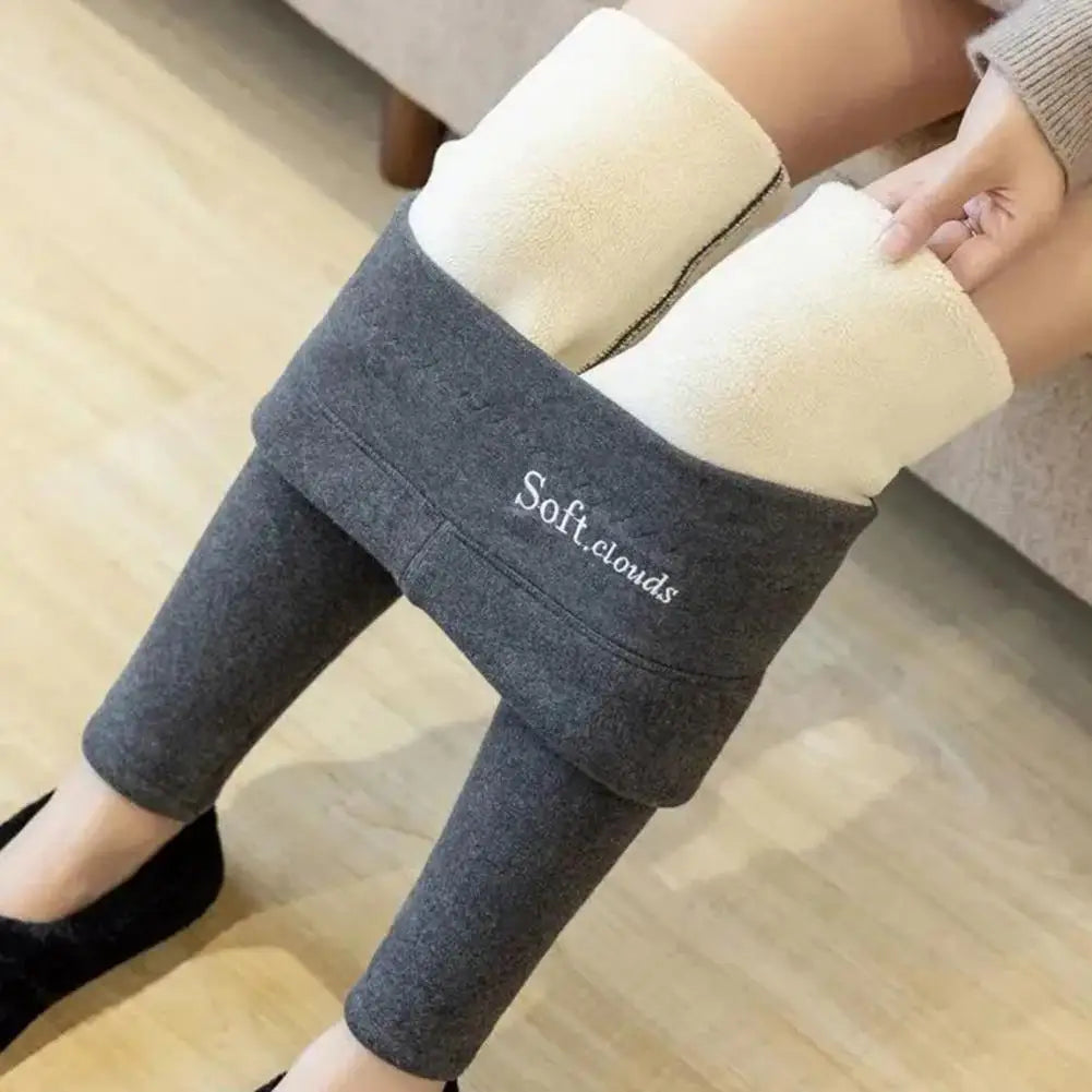 Winter Women Leggings Fleece Lined Velvet Keep Warm Pants High Waist Leggings Women Solid Comfortable Stretchy Thermal Plus Size