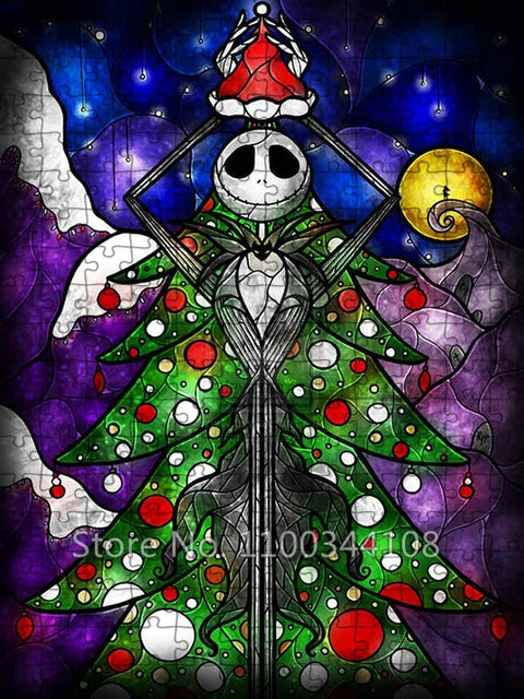 Nightmare Before Christmas Jigsaw Puzzles Disney Halloween Corpse Bride Ghost Wooden Puzzle for Adult Decompression Toys Games