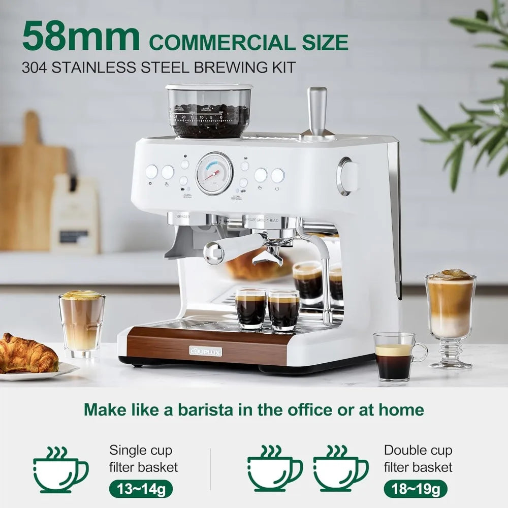 Espresso Machine with Grinder, Coffees and Espresso Maker Combo All in One Coffee Machines,  Coffee Machine