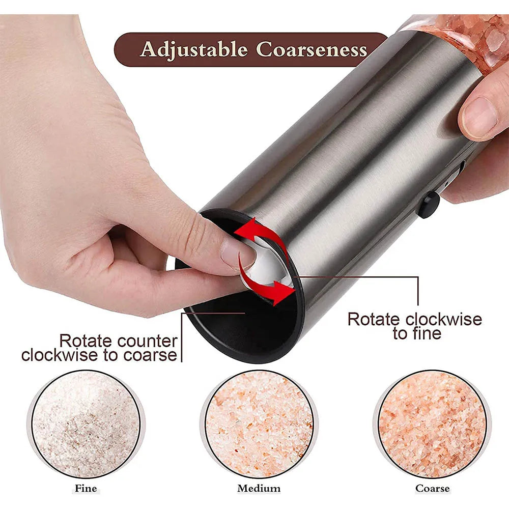 Portable Electric Pepper Grinder, USB Rechargeable Home Blenders, Professional Adjustable Coffee Beans Grinding for Kitchen