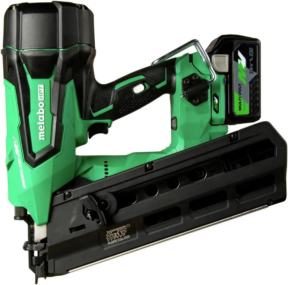 HPT 36V Cordless Framing  Uses 21 Degree Full Round Head Plastic Strip Nails  Includes Battery and Charger  NR3690DR