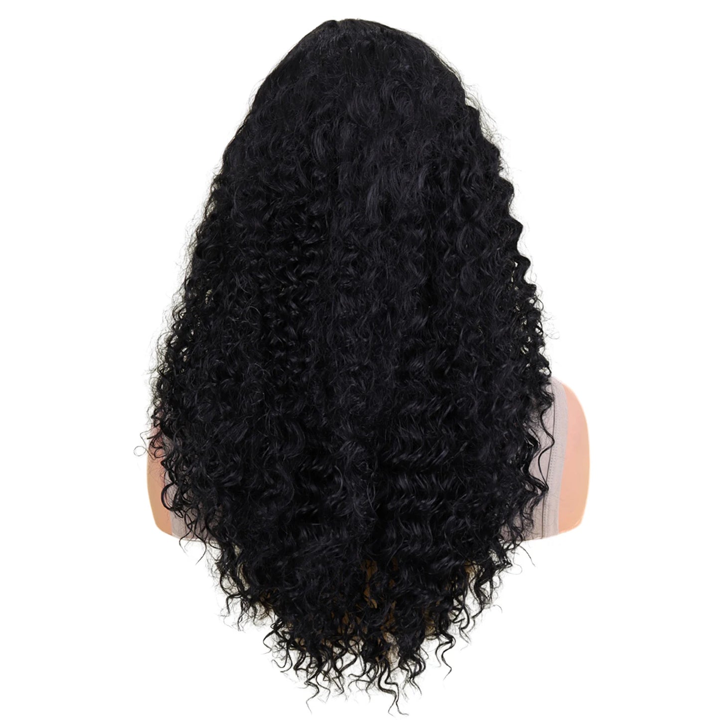 26inch Women's Black Long Curly Wig Soft Breathable Chemical Fiber Silk Wig for Parties Weddings Dating