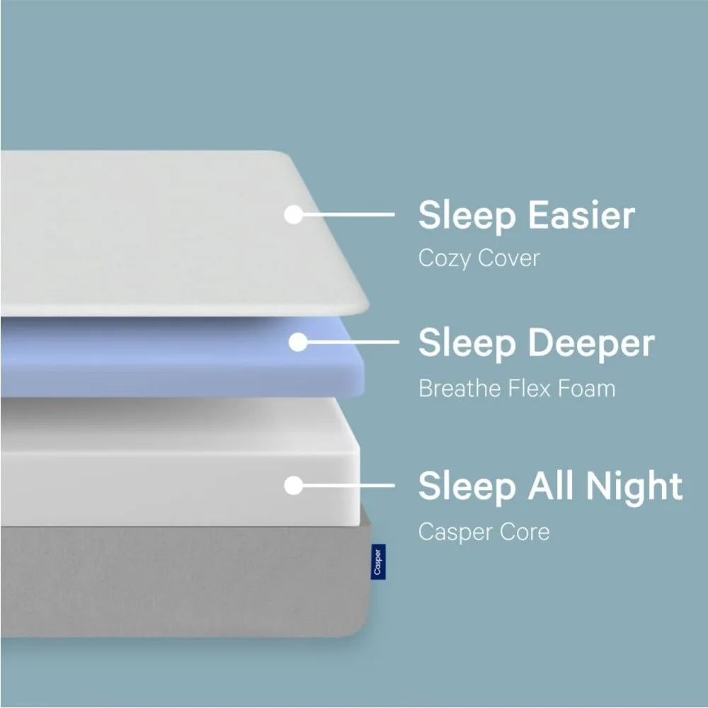 Sleep Element, Queen Medium Firm Mattress - Memory Foam + Support  - CertiPUR-US Mattress, GreyDimensions	80"L x 60"W x 10"Th