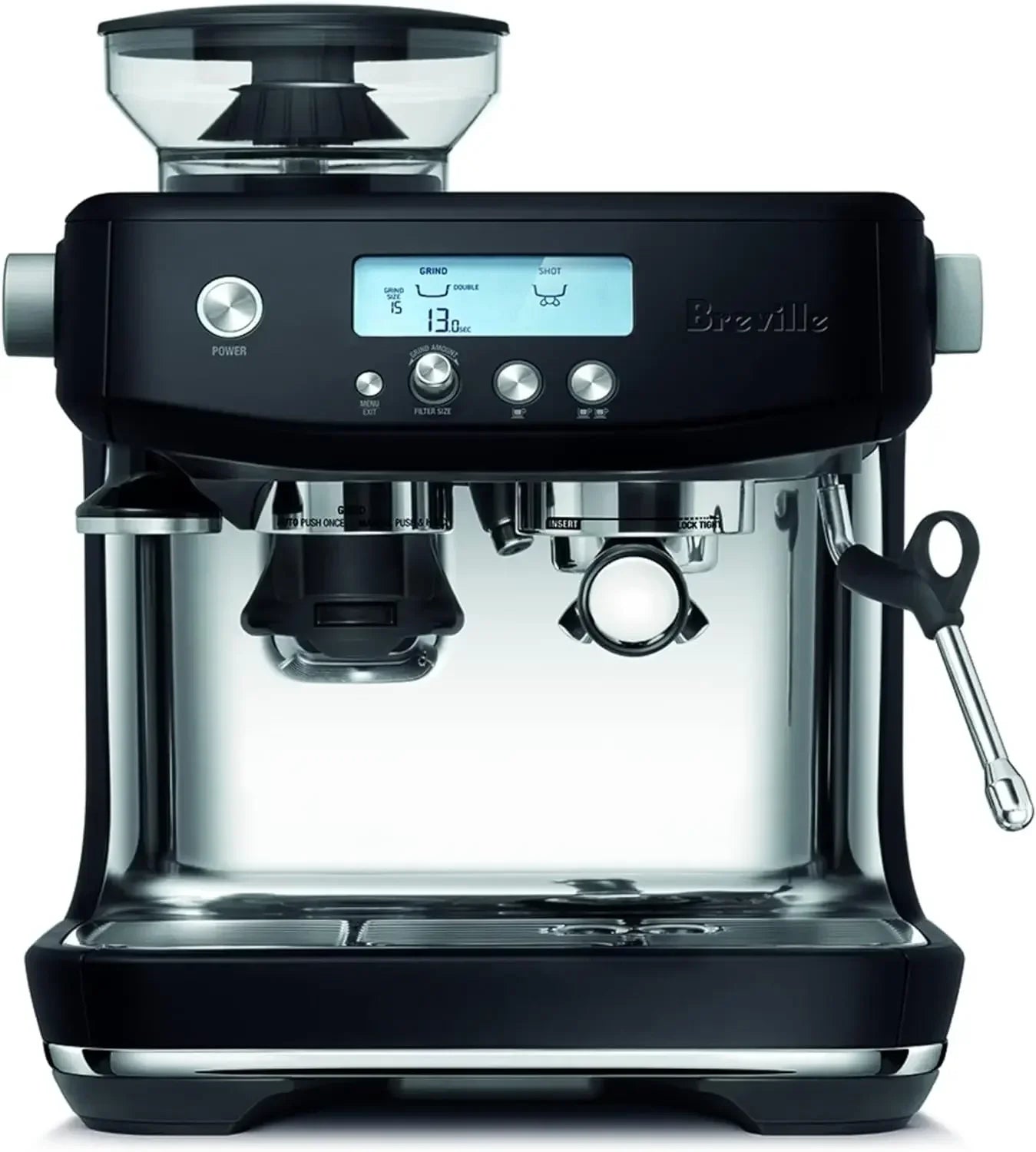 the Barista Pro Espresso Machine with Grinder & Milk Frother, Espresso Maker with Seconds Heat Up, Cappuccino