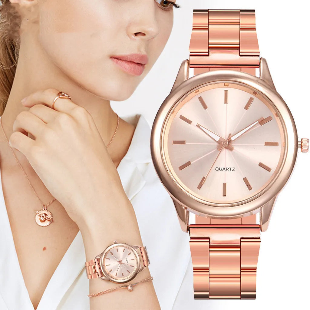 Classic Luxury Wristwatches Quartz Stainless Steel Dial Casual Bracele Gifts for Women Clock Ladies Gold Watch Reloje Para Mujer