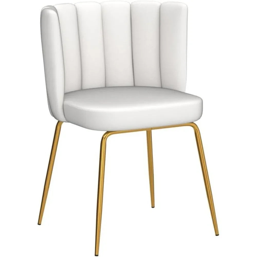 Velvet Gold Dining Chairs Set of 4, Upholstered Mid Century Modern Dining Room Chairs with Comfy ,Gold Legs Accent Side Chairs