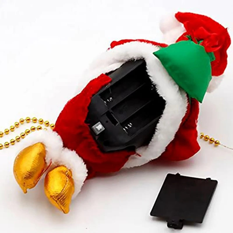 LICG Happy New Christmas Decorations Santa Claus Automatic Climbing On Rope For Home Indoor Shop Xmas Gift Wall Window