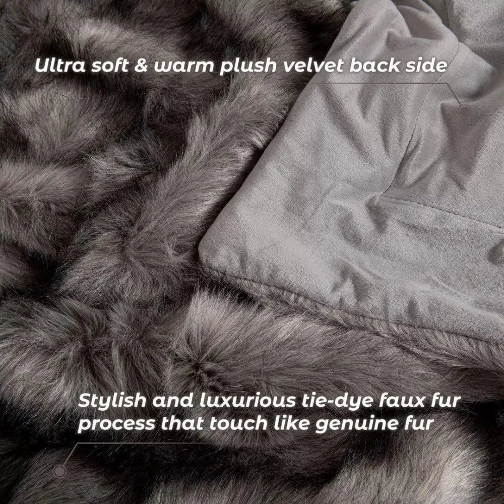 Luxury Faux Fur Blanket - Super Thick Warm Long Fluff Fuzzy Throw Blanket for Bed, Sofa, Couch, Home Decor with Soft Cozy Plush