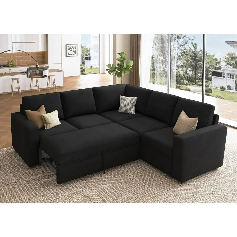 Velvet L Shaped Sectional Couch With Storage Seat Sofas for Living Room Sofa Black Sofy Do Salon Furniture Sectionals Chair Home