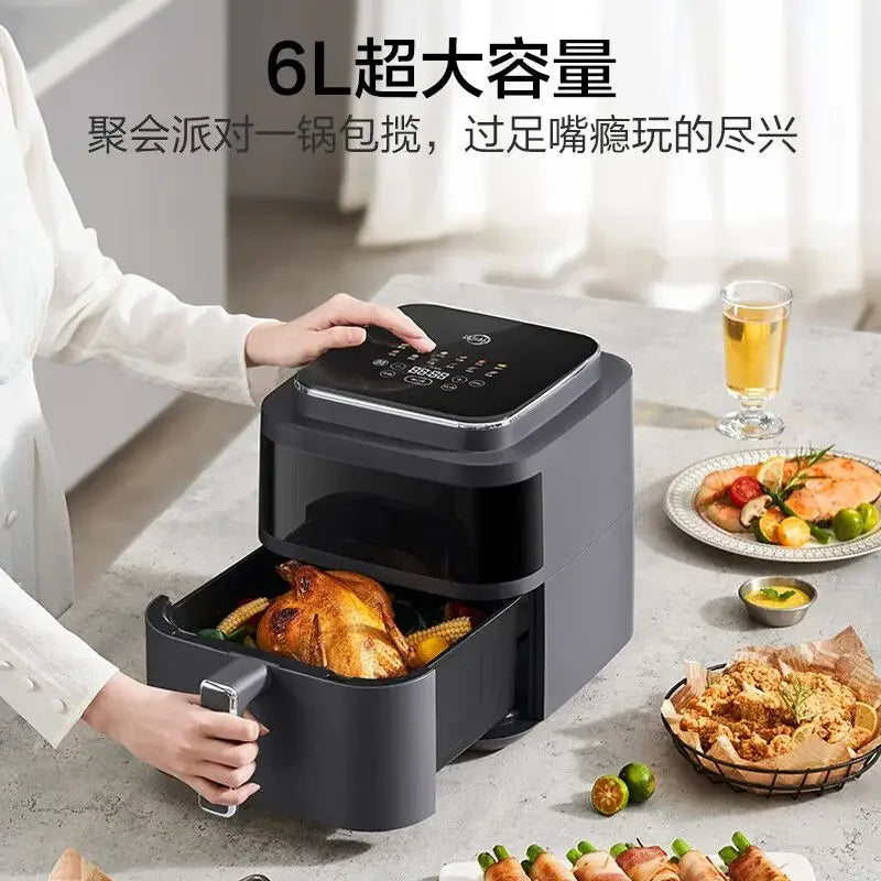 Supor air fryer household new model fully automatic large capacity intelligent multi-functional far infrared visual intelligence