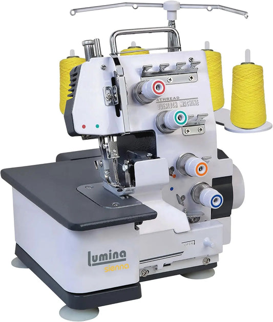 Sewing Machine - Industrial Grade & Overlock Machines with Durable Metal Frame, 3-4 Thread Capability - Overlocker Sewing