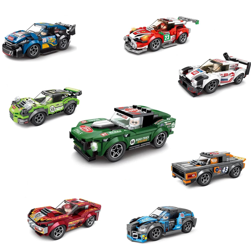 Racing Car Speed Champions Sports Building Blocks Bricks Classic Rally Super Racers F1 Great toys  Christmas Gifts for Children